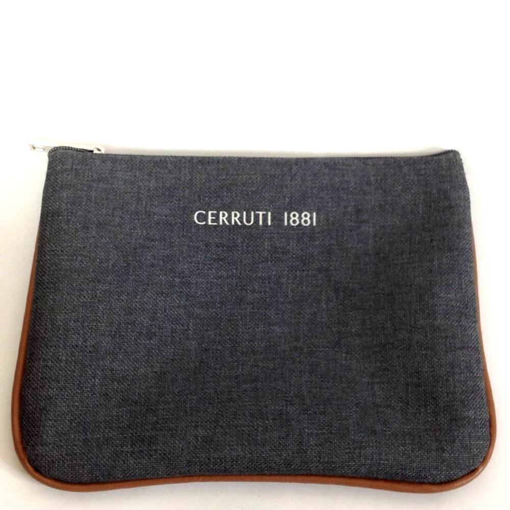 Lufthansa Cerruti 1881 Grey Make Up Bag Wallet  Pouch